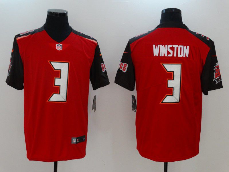 Men Tampa Bay Buccaneers 3 Winston Red Nike Vapor Untouchable Limited NFL Jerseys